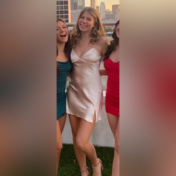 Princess Polly Stargazing Mini Dress - Champagne - Picture 2 of 2